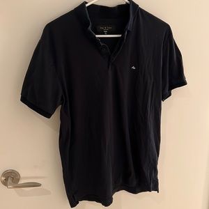 Size L rag & bone navy polo